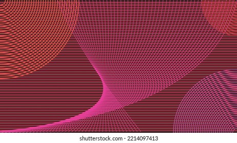 fondo de patrón geométrico de línea ondulada abstracta simple y moderno. Limpiar el fondo de textura horizontal contemporánea para el escritorio o cualquier otro dispositivo. rosa, naranja y violeta. diseño de arte mural.
