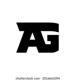 simple and modern AG letter logo design for brand identity and other purposes