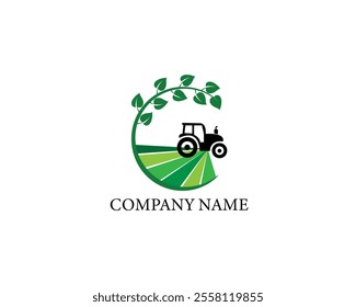 Simple modern agriculture logo design Royalty Free Vector