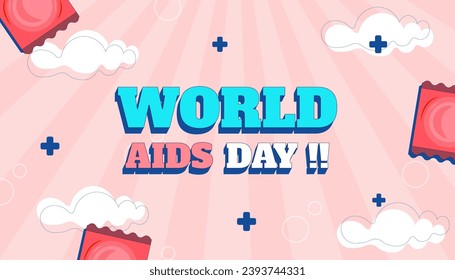 Simple and modern aid day illustration