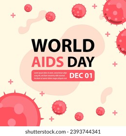 Simple and modern aid day illustration