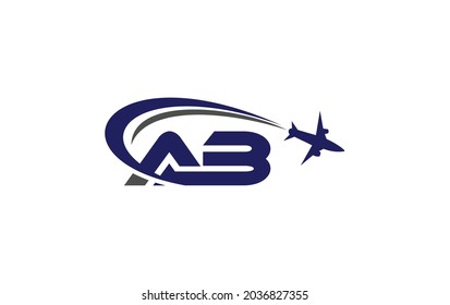Einfaches und modernes Logo-Design für Fluggesellschaften, Flugtickets, Reisebüros mit einem Brief