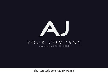 Simple and modern AJ letter logo design for brand and business