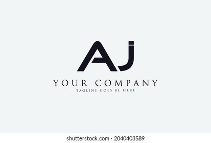 Diseño sencillo y moderno del logotipo de la carta de AJ para marcas y negocios