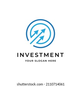 simple and modern arrow up finance vector logo design