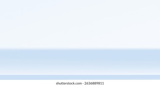 Simple modern art blue studio room. Limbo light background. Abstract 3d backdrop 