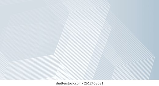 simple modern art hexagon lines on gray background. Geometric stripe line art design for poster  brochure  cover  website  banner.