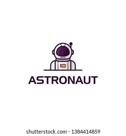 Simple and modern astronaut logo design