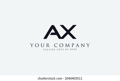 Simple and modern AX letter logo design for brand and business