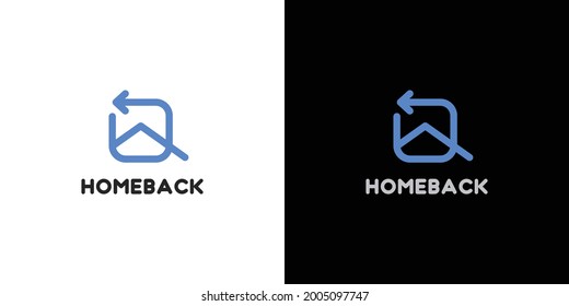 Simple and modern back home logo design