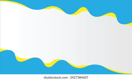 simple modern background with a combination of blue, yellow and white with an oblong arch style