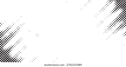 Ein einfacher und moderner Hintergrund offenbart einen weißen Raum, der mit eleganten schwarzen Halbtonmustern und subtilen gepunkteten Texturen geschmückt ist, die einen minimalistischen und dennoch künstlerischen Touch hinzufügen