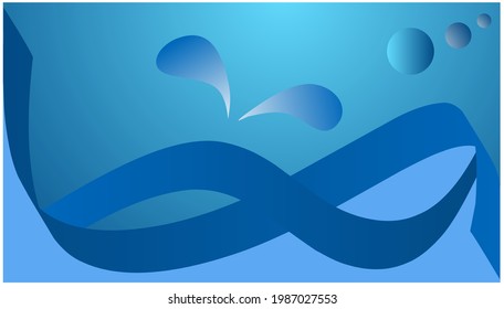 Einfach und moderner Hintergrund mit Linienmustern und marineblaveblau-blauer Farbe