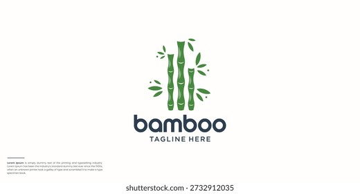 simple and modern bamboo tree logo design inspiration.