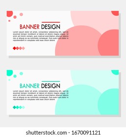 simple and modern banner design with circle style.