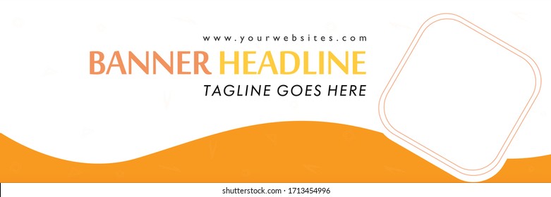 Simple and Modern Banner Design with Rectangle Pattern and Orange Colors for Commercial Use