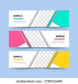 conjunto de banners sencillo y moderno