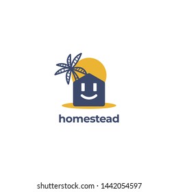 Simple Modern Beach House Logo Design