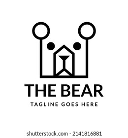 diseño sencillo y moderno del logotipo del oso