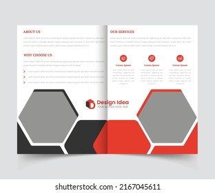 simple and modern bi fold brochure design template
