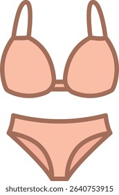 Simple Modern Bikini Swimwear Vector Design