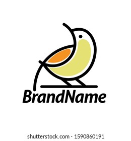 Simple and Modern Bird Line Art Logo Template