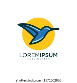 simple modern bird logo design