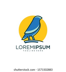 simple modern bird logo design