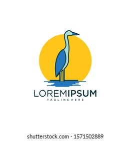 simple modern bird logo design