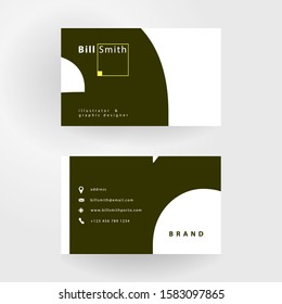 simple and modern black business card for designer
