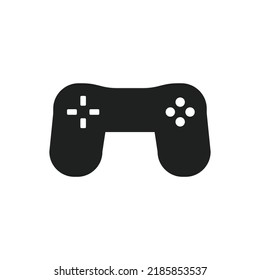 Sencillo icono moderno de gamepad negro sobre fondo blanco.