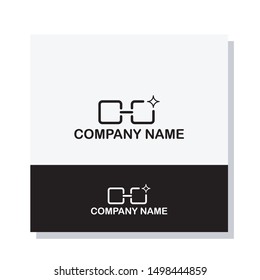 simple modern black and white logo design vector