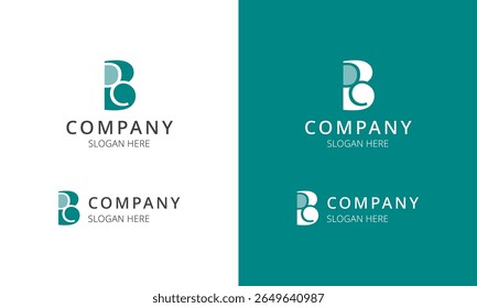 Simple and modern B-letter logo with C or P elements.