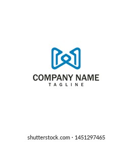 Simple & Modern Blue Fashion Logo Symbol Template