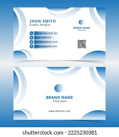 Simple modern blue gradient business card design