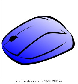 simple and modern blue mouse 3d logo