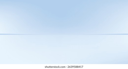 Simple modern blue studio room. Limbo light background. Abstract 3d backdrop for product presentation. 