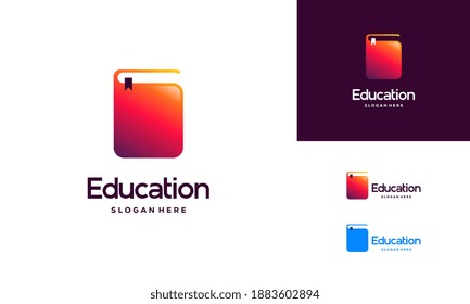 Simple Modern Book education logo designs template vector, Logo symbol icon