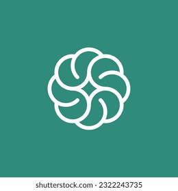 logotipo simple y moderno de la estrella del cerebro
