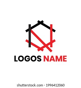 Simple Modern Brand Logo Vector two colors