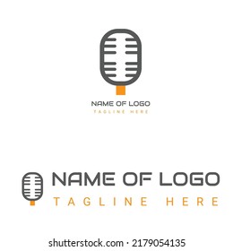 
Simple and modern branded logo templet for podcast