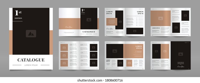 simple modern brown catalogue design template