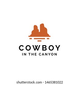 Simple Modern Brown Grand Canyon Illustration Logo Design