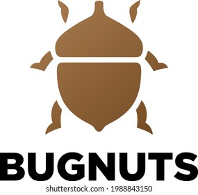 Simple and modern bug nut logo for company, business, community, team, etc.