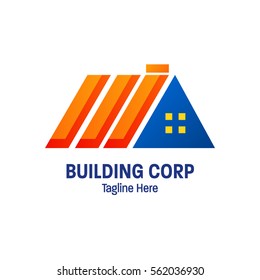 Simple modern building architecture logo design concept