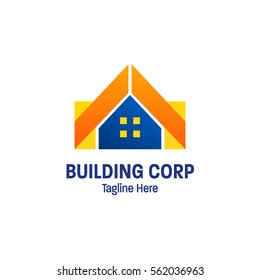 Simple modern building architecture logo design concept