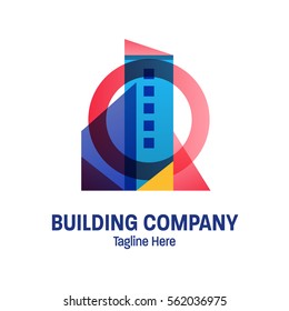 Simple modern building architecture logo design concept