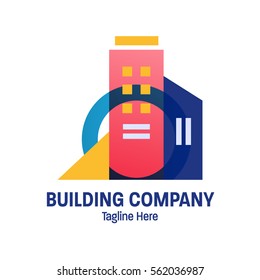 Simple modern building architecture logo design concept