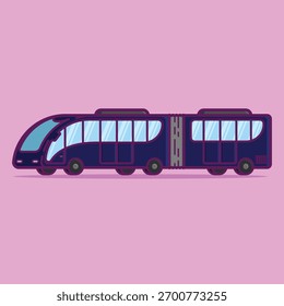 Autobús moderno simple Ilustración vectorial de dibujos animados de tránsito rápido icono de concepto de día de transporte sostenible mundial aislado
