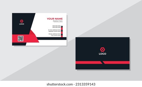 Simple and modern business card design template. 